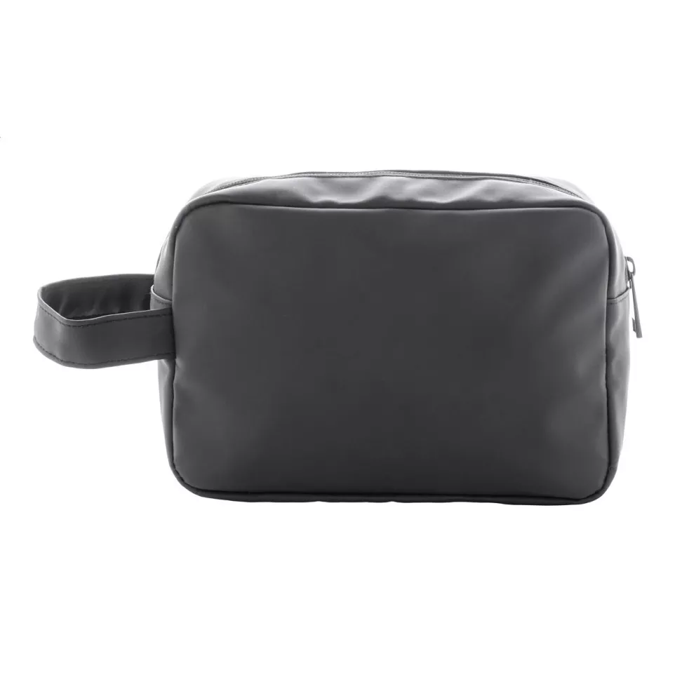 Cospu black  RPU cosmetic bag 