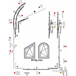 Roto Replacement Hinge Kit...