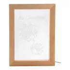 Woodiframe natural transparent LED light trophy 