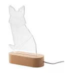 Woodify transparent natural LED light trophy, custom shape 