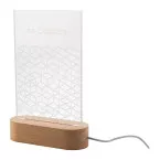 Woodify transparent natural LED light trophy, rectangle 