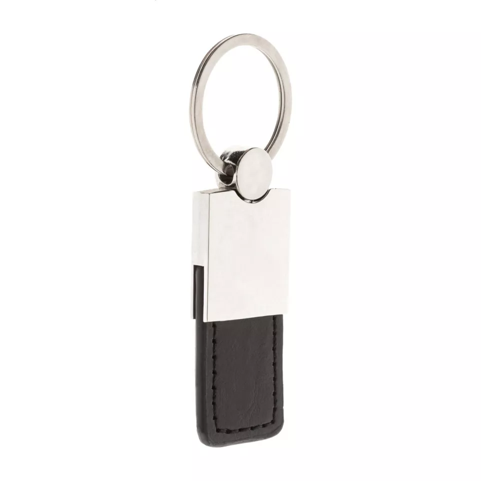 Rokke silver black keyring 