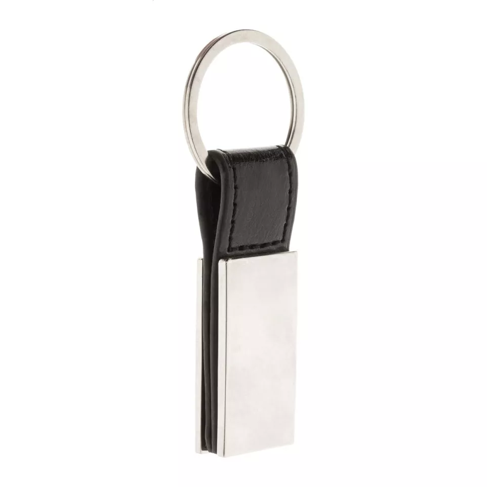 Pukke silver black keyring 