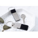 Pukke silver black keyring 