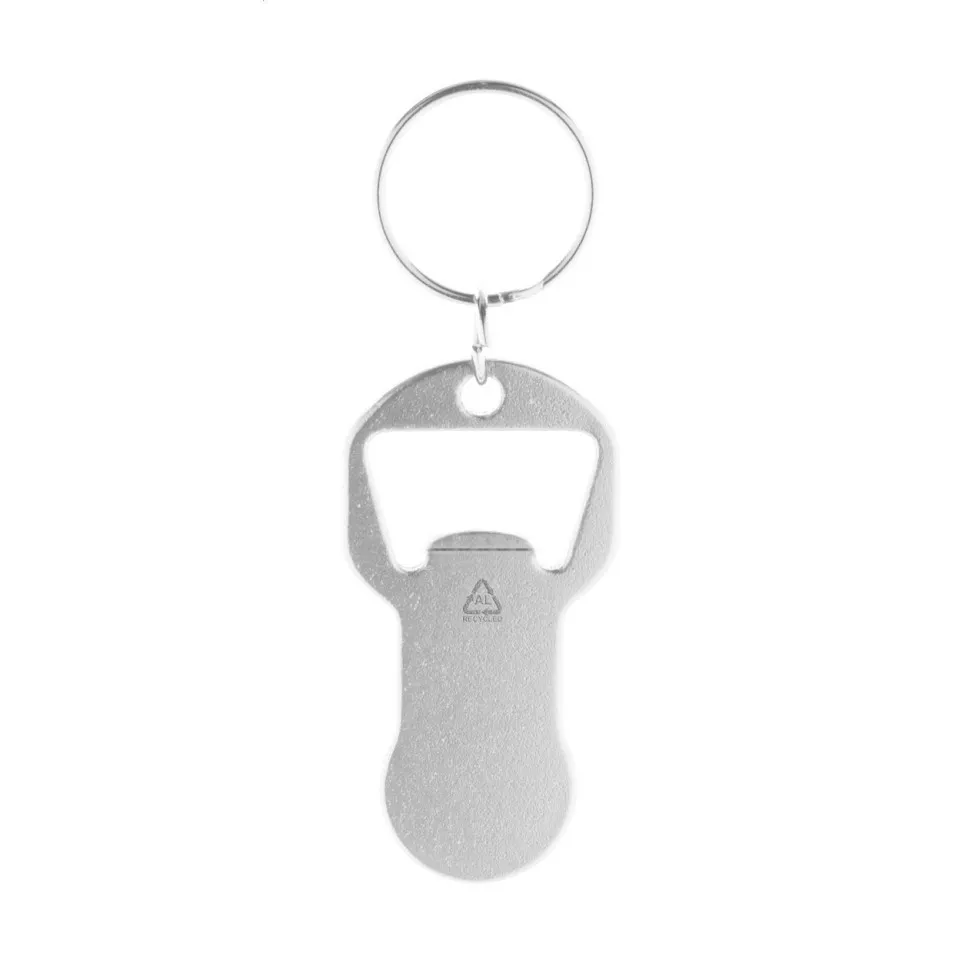 Biropi silver  bottle opener keyring 