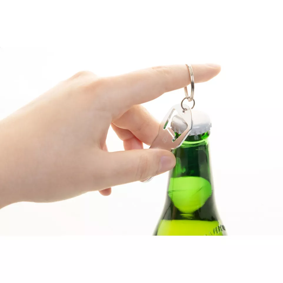 Biropi silver  bottle opener keyring 