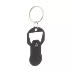 Biropi black  bottle opener keyring 