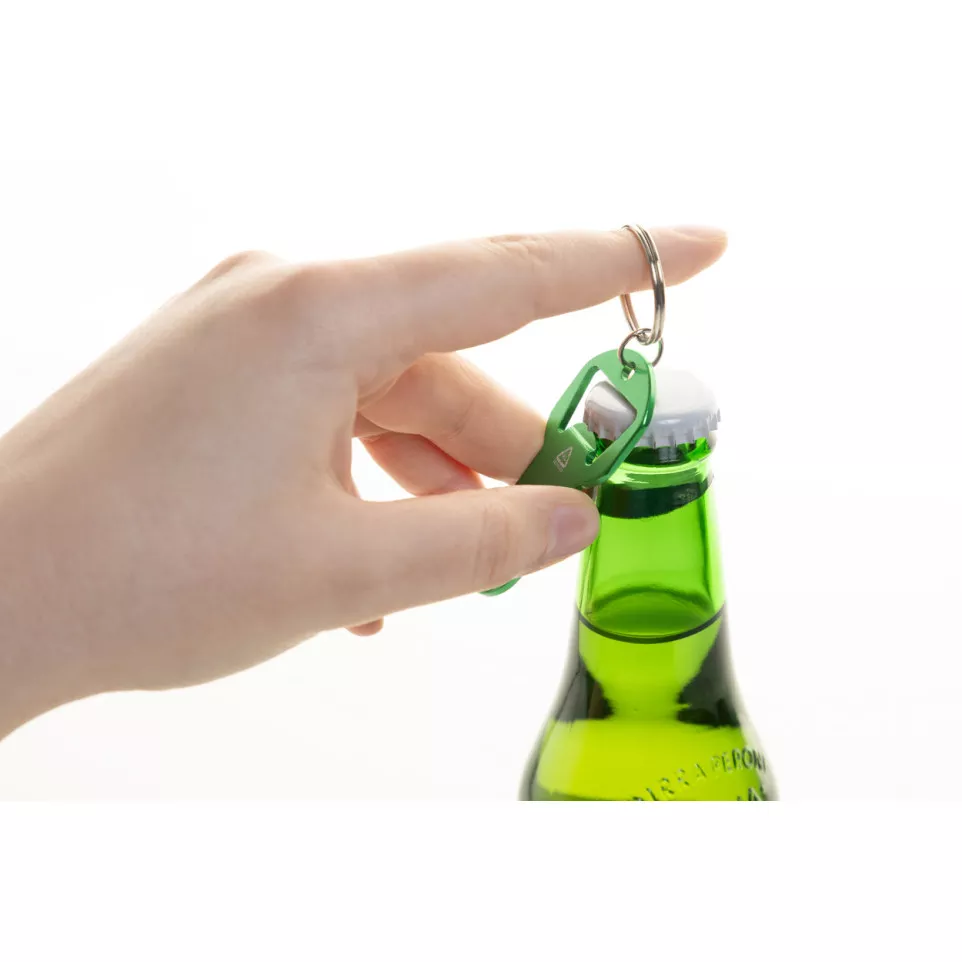 Biropi groen  flesopener sleutelhanger 