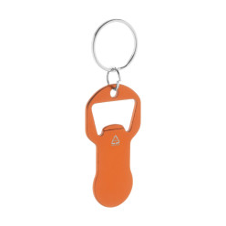 Biropi orange  bottle opener keyring 