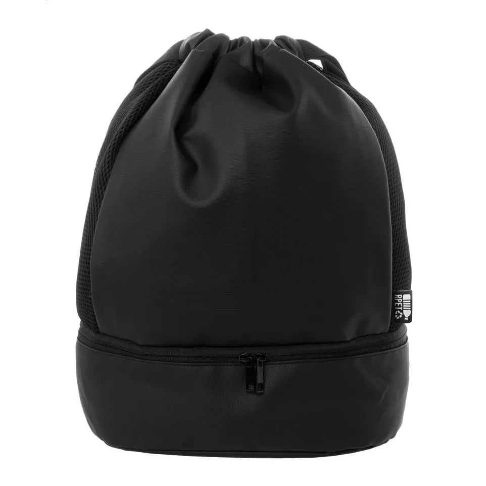 Duodraw black  RPET drawstring bag 