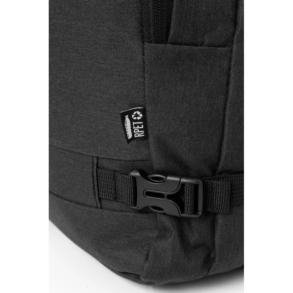 Kellogg black  RPET document backpack 