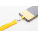 Revent Call geel  RPET mobiele houder lanyard 