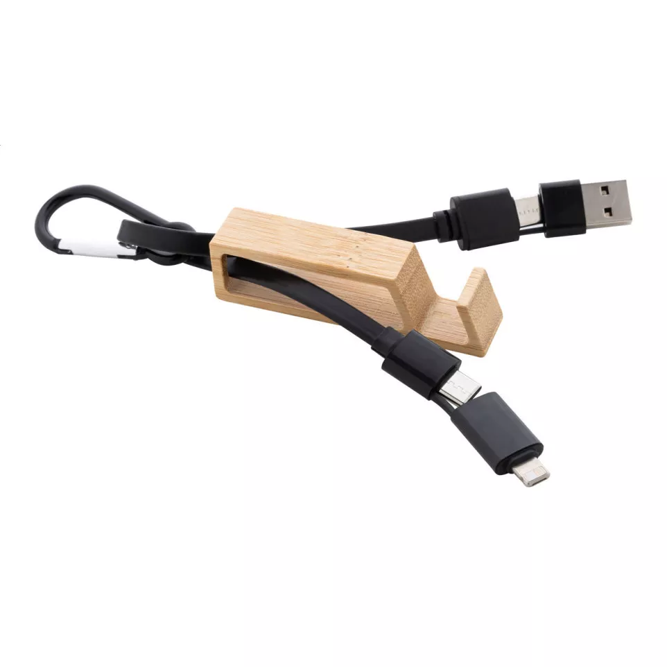 Boppy zwart natuurlijk USB-oplaadkabel 