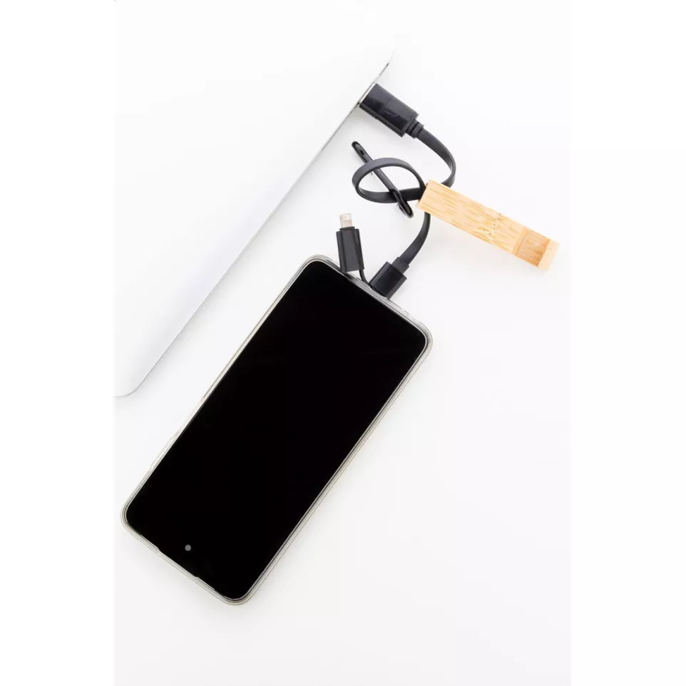 Boppy zwart natuurlijk USB-oplaadkabel 