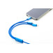 Ralong bleu  Câble chargeur USB 