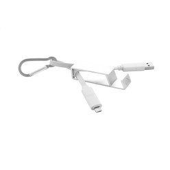 Cappy zilver  USB-oplaadkabel 