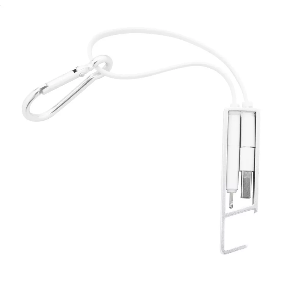 Cappy zilver  USB-oplaadkabel 