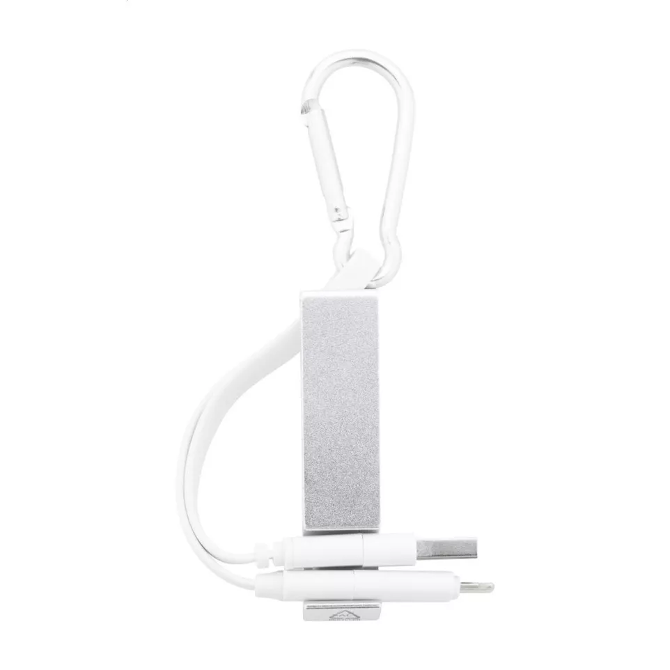 Cappy zilver  USB-oplaadkabel 