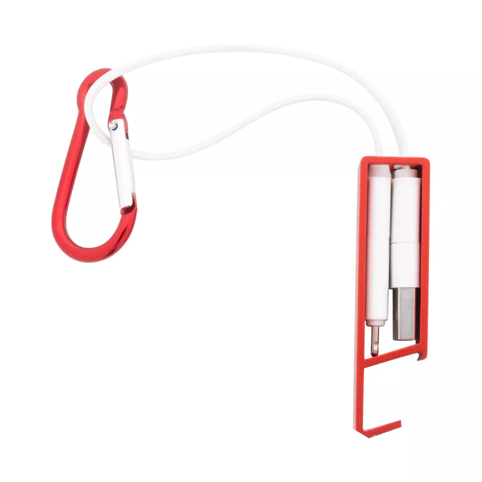 Cappy rood  USB-oplaadkabel 