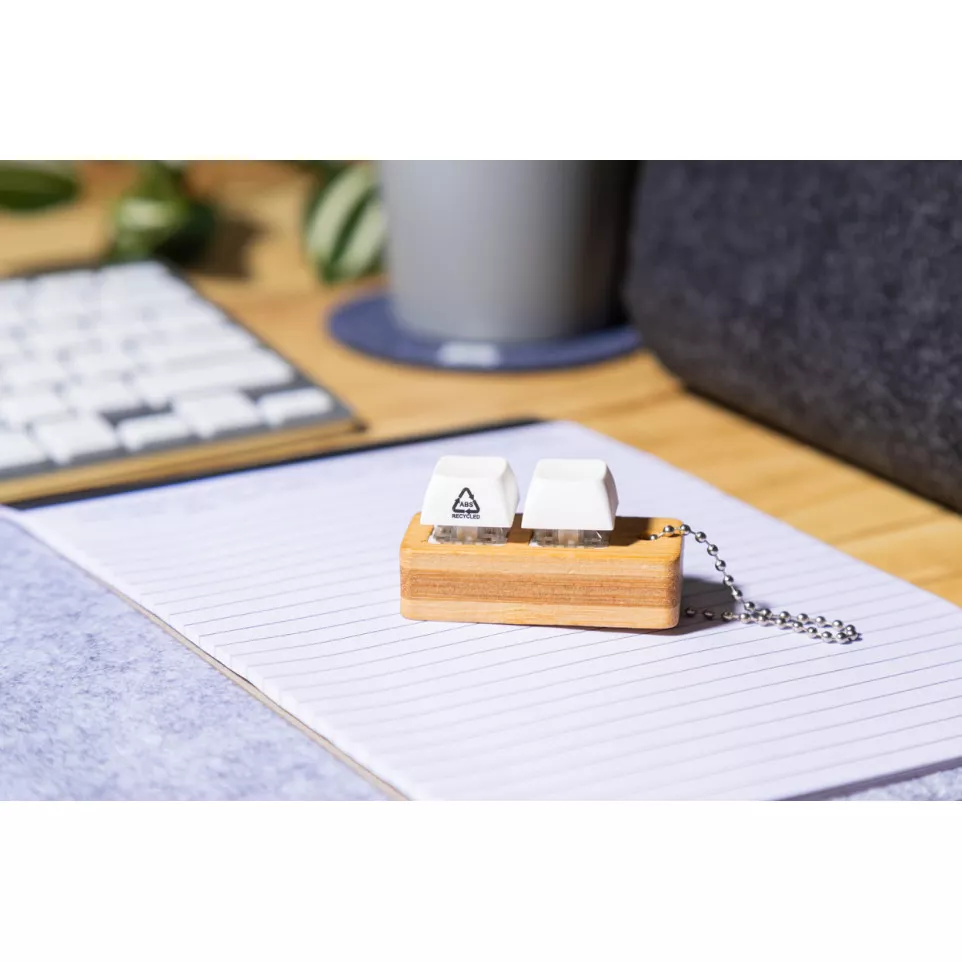 Typoo white natural antistress keyring 