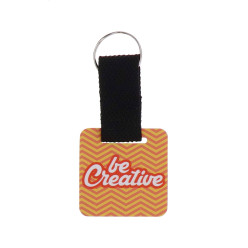 Woody Strap natural  custom keyring, square 
