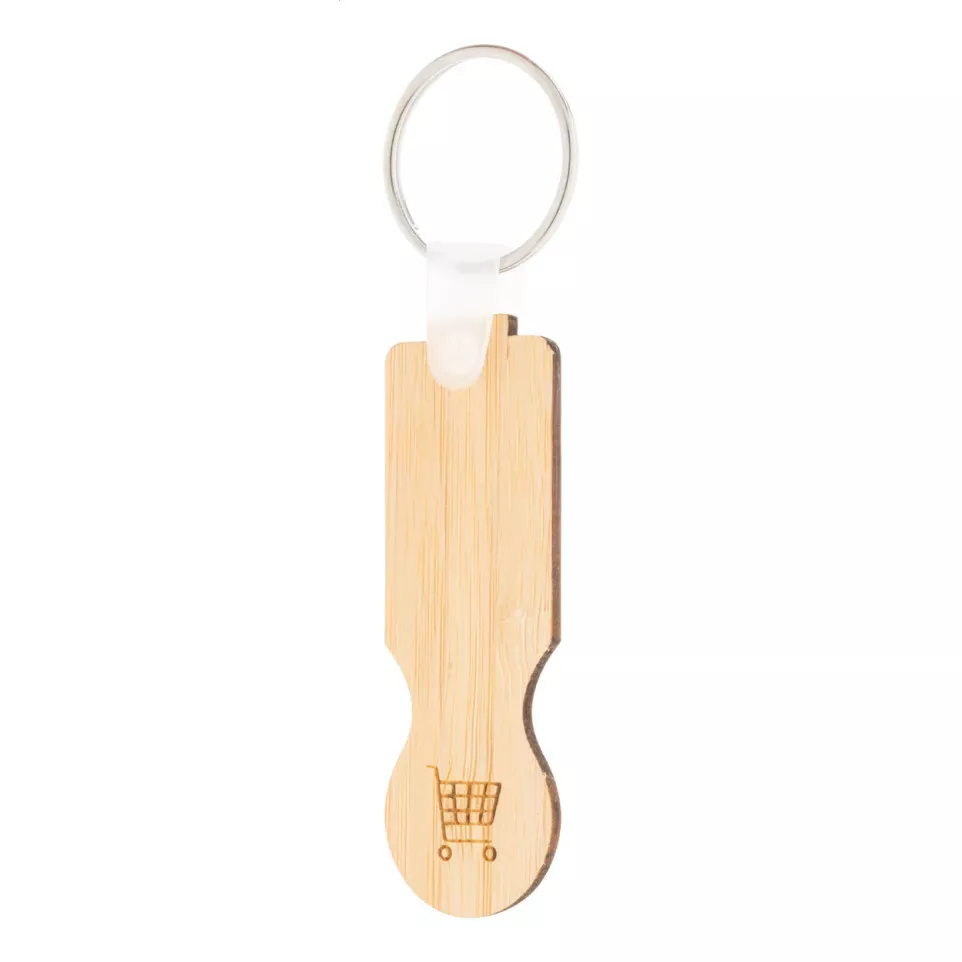 BooCart natural  trolley coin keyring 