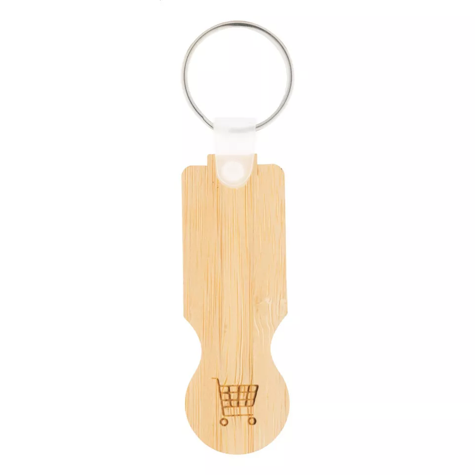 BooCart natural  trolley coin keyring 