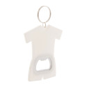 Soccer white  bottle opener keyring 