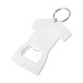 Soccer white  bottle opener keyring 