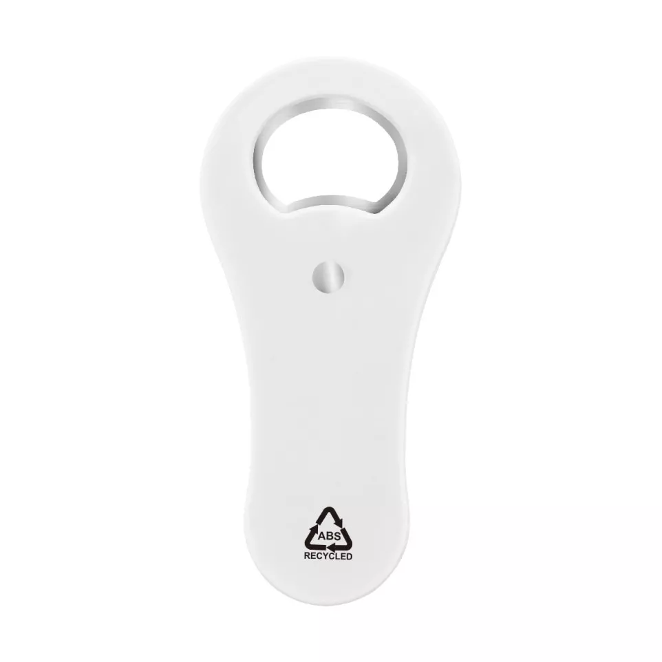 Swirl white  RABS bottle opener 