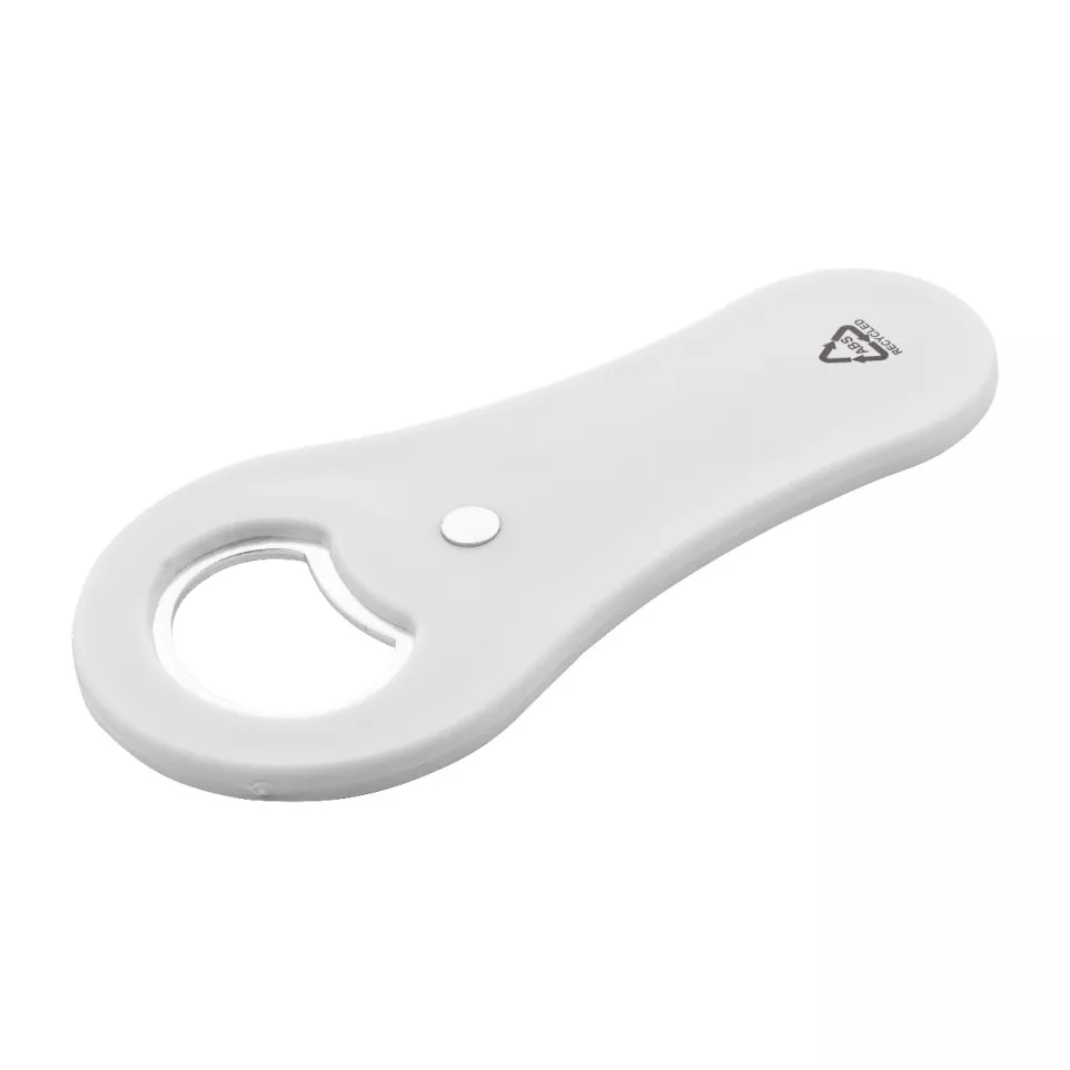 Swirl white  RABS bottle opener 