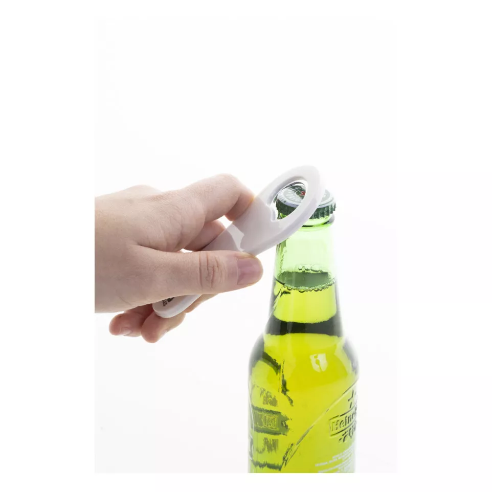 Swirl white  RABS bottle opener 