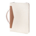 Carbasa Zip natural  recycled canvas document folder 