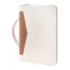 Carbasa Zip natural  recycled canvas document folder 