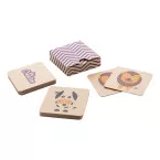Minimor Eco natural  custom memory game, animals 