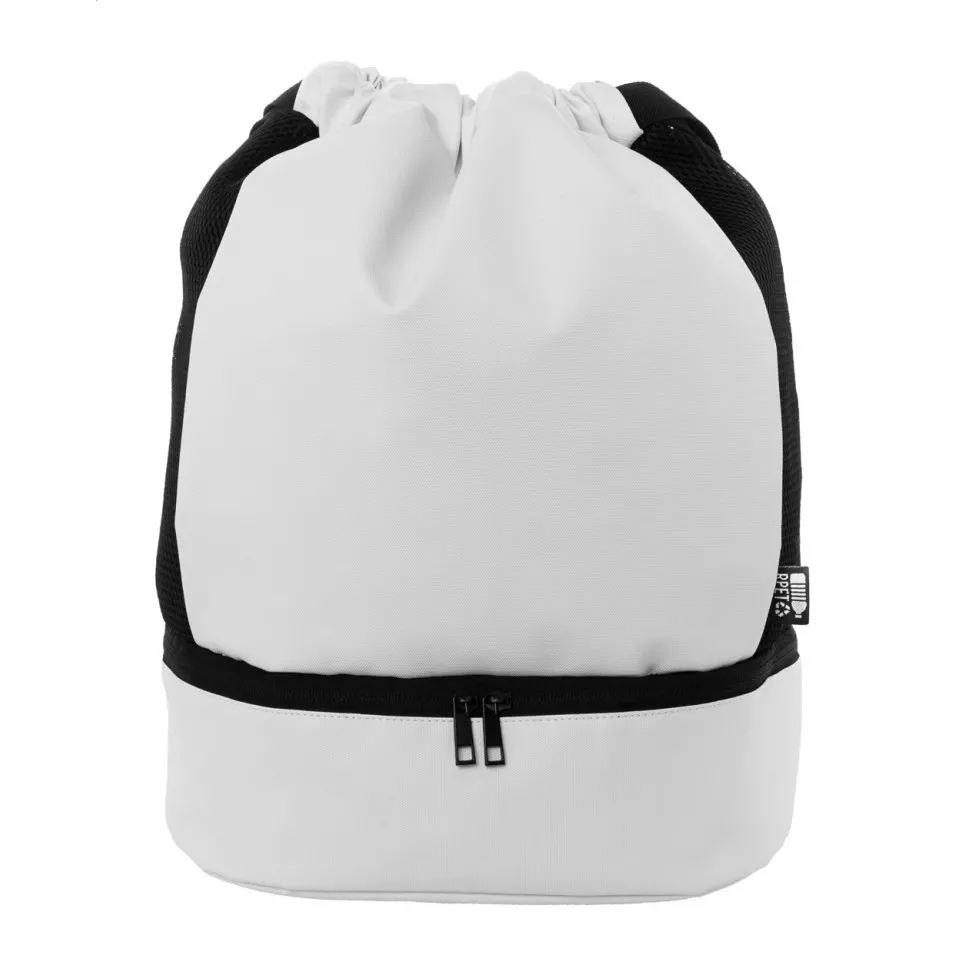 Duodraw white  RPET drawstring bag 