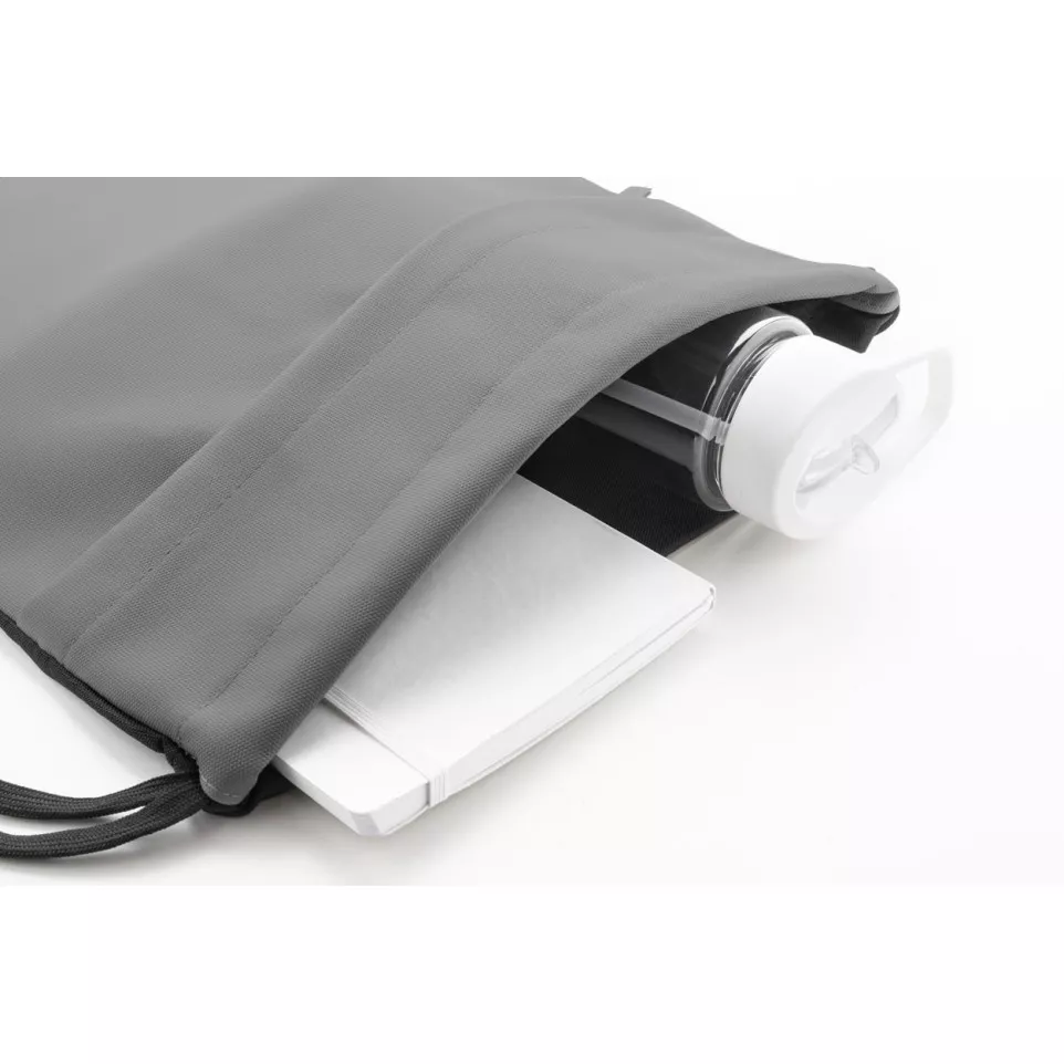 Pudrow grey  RPET drawstring bag 