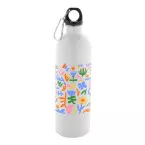 Pressuto XL wit  Fles van gerecycled roestvrij staal 