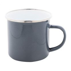 Enavint grey white enamel mug 