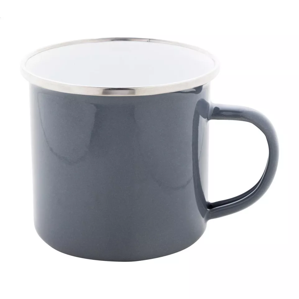 Enavint grey white enamel mug 