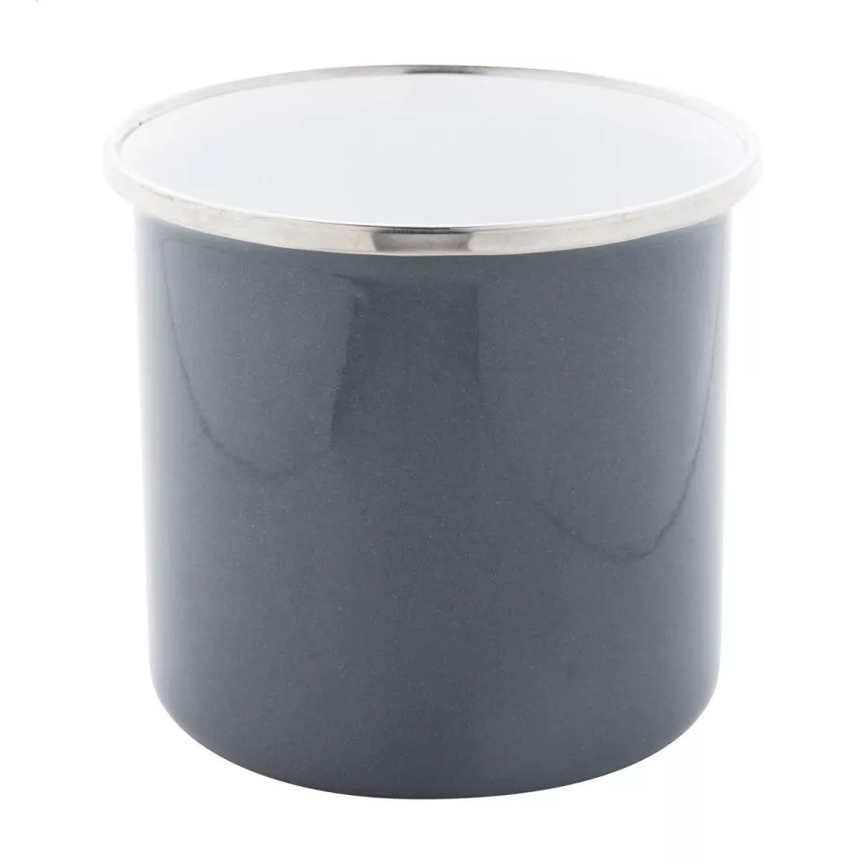 Enavint grey white enamel mug 