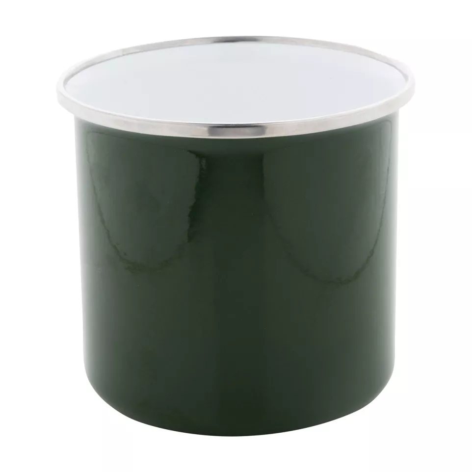 Enavint vert foncé blanc mug  