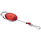 Durable badge reel with red...