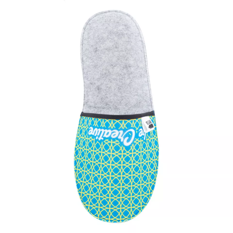 CreaFelt Slip blanc gris Pantoufles...