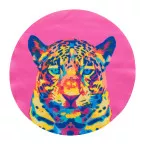 CreaClean RPET wit  custom made gemaakte brillendoek, cirkel 