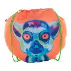 CreaDraw Circle groen wit custom made tas met trekkoord 