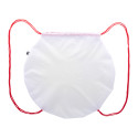 CreaDraw Circle red white custom drawstring bag 