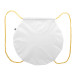 CreaDraw Circle yellow white custom drawstring bag 