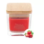 Cubama red  candle, strawberry 