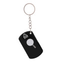 Parcelo black  paper knife keyring 
